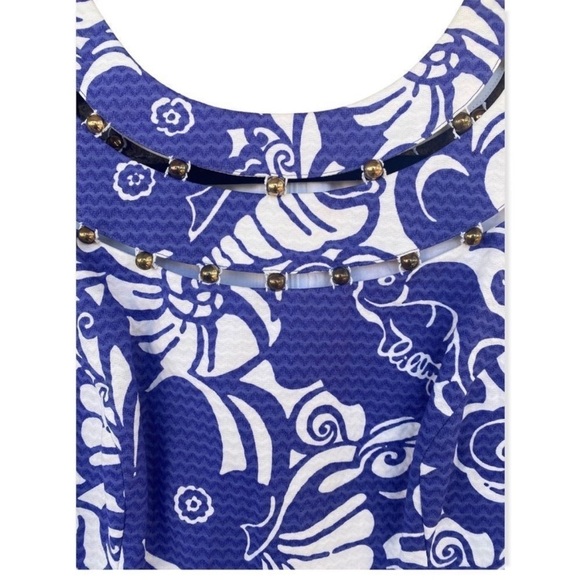 Lilly Pulitzer Blue and White Midi Dress - Picture 6 of 6